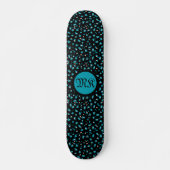 Blauw luipaard Patroon Persoonlijk Skateboard (Voorkant)