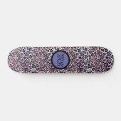 Blauw luipaard Patroon Persoonlijk Skateboard (Horizontaal)