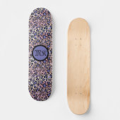 Blauw luipaard Patroon Persoonlijk Skateboard (Voorkant)
