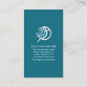 Blauw Luminescent Water Ichthus Fish Visitekaartje (Achterkant)