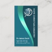 Blauw Luminescent Water Ichthus Fish Visitekaartje (Voorkant)