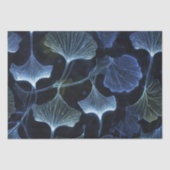 Blauw Luminogram Ginkgo Bladeren Decoupage / Tissuepapier (Voorkant)