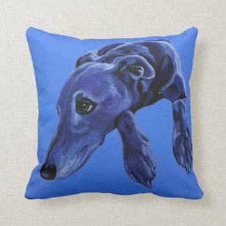 Blauw lurcher-kussen kussen
