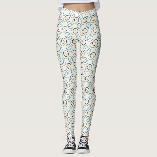 Blauw luxe  leggings (Voorkant)