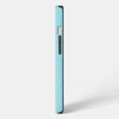 Blauw luxe modern verloop sterrenstelsel glinstere iPhone hoesje (Linkerkant)