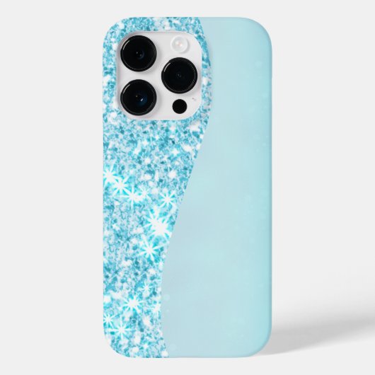 Blauw Luxe Moderne gradiënt galaxy glitter ster Case-Mate iPhone Case (Achterkant)
