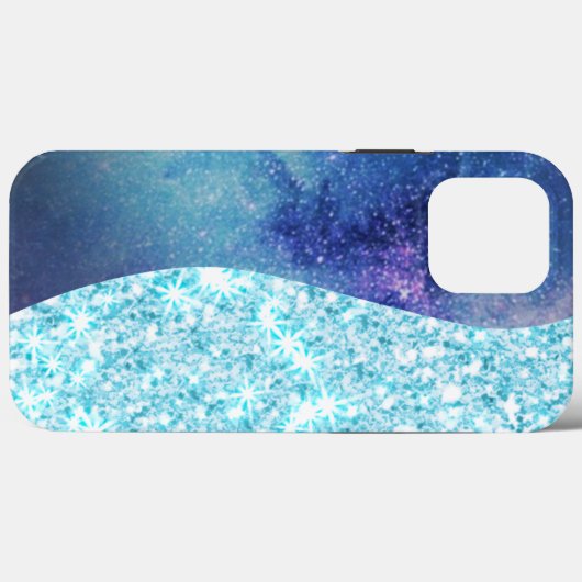 Blauw Luxe Moderne gradiënt galaxy glitter ster Case-Mate iPhone Case (Achterkant (horizontaal))