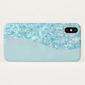 Blauw Luxe Moderne gradiënt galaxy glitter ster Case-Mate iPhone Case (Achterkant (horizontaal))