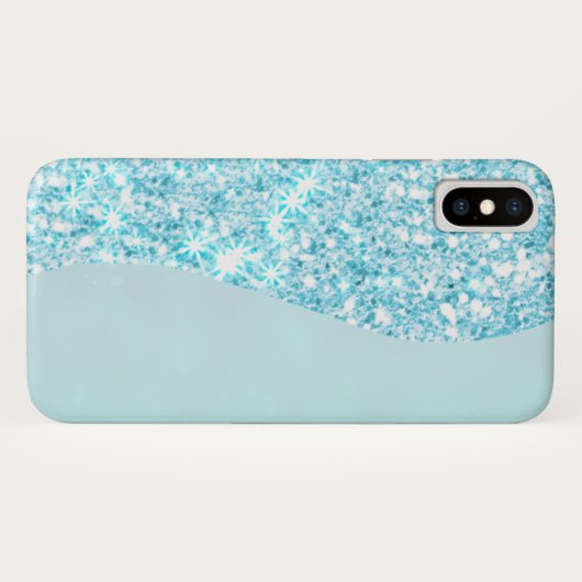 Blauw Luxe Moderne gradiënt galaxy glitter ster Case-Mate iPhone Case (Achterkant (horizontaal))