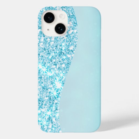 Blauw Luxe Moderne gradiënt galaxy glitter ster Case-Mate iPhone Case (Achterkant)