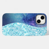 Blauw Luxe Moderne gradiënt galaxy glitter ster Case-Mate iPhone Case (Achterkant (horizontaal))