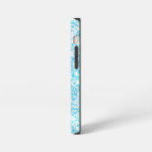 Blauw Luxe Moderne verloop glinsterende sterrenste iPhone Hoesje (Linkerkant)
