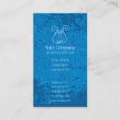 Blauw Lyre Achtergrond Verticaal Visitekaartje (Voorkant)