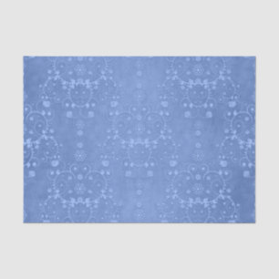 Blauw Maagdenpalm Fancy Bloemendamask Stijl Tissuepapier