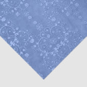 Blauw Maagdenpalm Fancy Bloemendamask Stijl Tissuepapier (Detail)