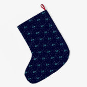 Blauw Maanlicht Herten Grote Kerstsok (Achterkant (Hangend))