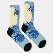 Blauw Maanverlichte Boom: Japanse Kersenbloesem Na Sokken (Rechts)