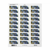 Blauw Maccaw retour adres label (Full Sheet)