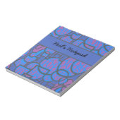  Blauw Magenta Abstract Notitieblok (Linkerzijde)