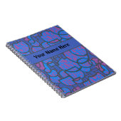  blauw magenta Abstract spiraal Notitieboek (Rechterzijde)