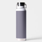 Blauw Magenta Brass Modern Monogram Bachelor Waterfles (Achterkant)