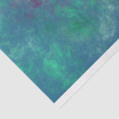 Blauw Magenta Groen Violet Sinaasappel Abstractie Tissuepapier (Detail)