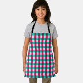 Blauw Magenta Retro Modern Patroon Schort (Insitu)