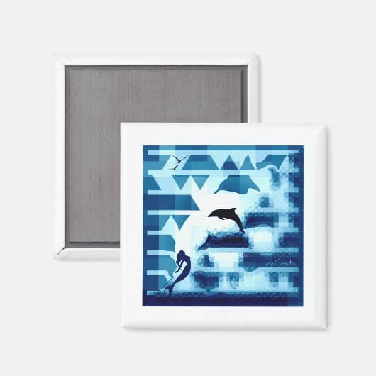 Blauw Magneet (Voorkant / Achterkant)