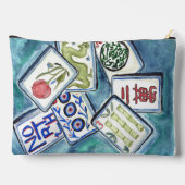blauw Mahjong Tegel Tas (Achterkant)