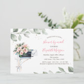 Blauw mailboxoverzicht Blauw virtueel Baby shower  Kaart (Staand voorkant)