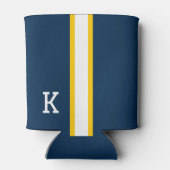 Blauw/Maïs/Witte Streep College Kleuren Blikjeskoeler (Achterkant)