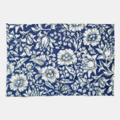 Blauw Mallow, beroemd patroon, Theedoek (Horizontaal)