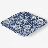 Blauw Mallow,  bloempatroon, Papieren Bordje (Gebogen)