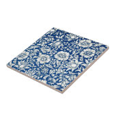 Blauw Maluwe vintage patroon Tegeltje (Zijkant)