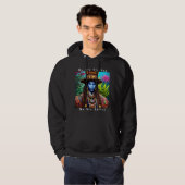 Blauw Man met Majestic Dreadlocks Fleece Hoodie (Voorkant volledig)
