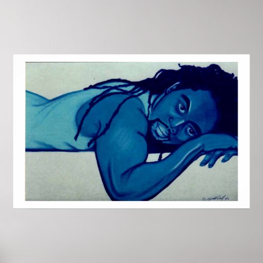 Blauw Man Poster (Voorkant)