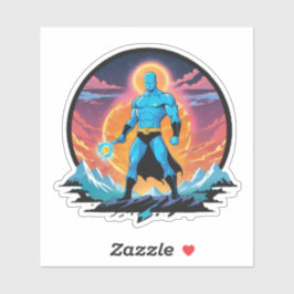 blauw man van het noorden10 sticker