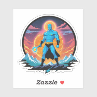 blauw man van het noorden10 sticker