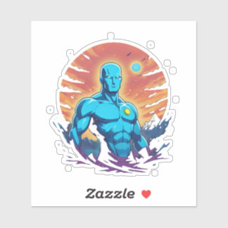 blauw man van het noorden9 sticker