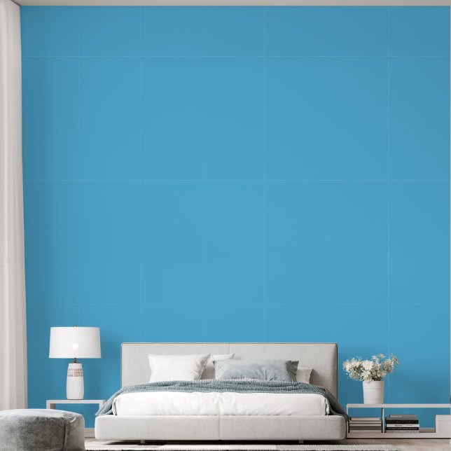 Blauw Mana Eenvoudig Elegant Behang (Slaapkamer)