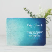  blauw Mandala Abstract Baby shower Kaart (Staand voorkant)