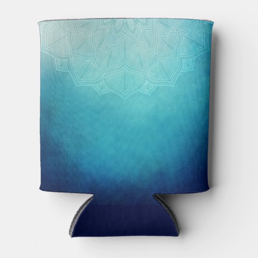 Blauw Mandala Abstract Blikjeskoeler (Voorkant)