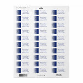 Blauw Mandala Abstract Etiket (Full Sheet)