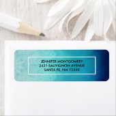 Blauw Mandala Abstract Etiket (Insitu)