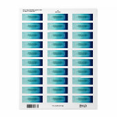 Blauw Mandala Abstract Etiket (Full Sheet)