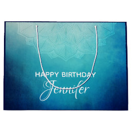  Blauw Mandala Abstract Groot Cadeauzakje