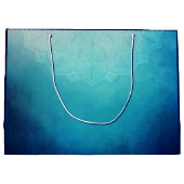 Blauw Mandala Abstract Groot Cadeauzakje (Achterkant)