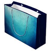 Blauw Mandala Abstract Groot Cadeauzakje (Achterkant Gekanteld)