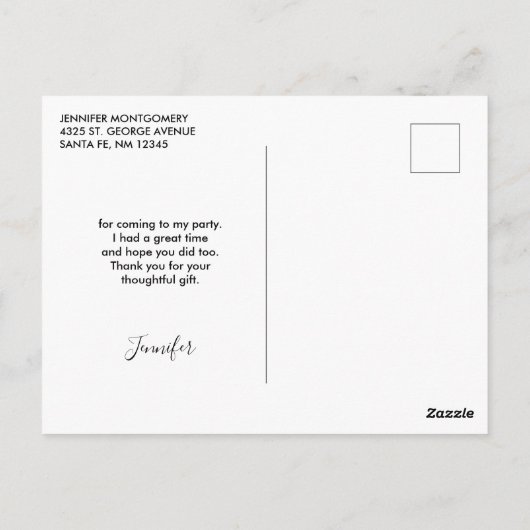  Blauw Mandala Abstract Hartelijk dank Briefkaart (Achterkant)