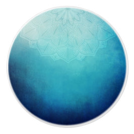  Blauw Mandala Abstract Keramische Knop